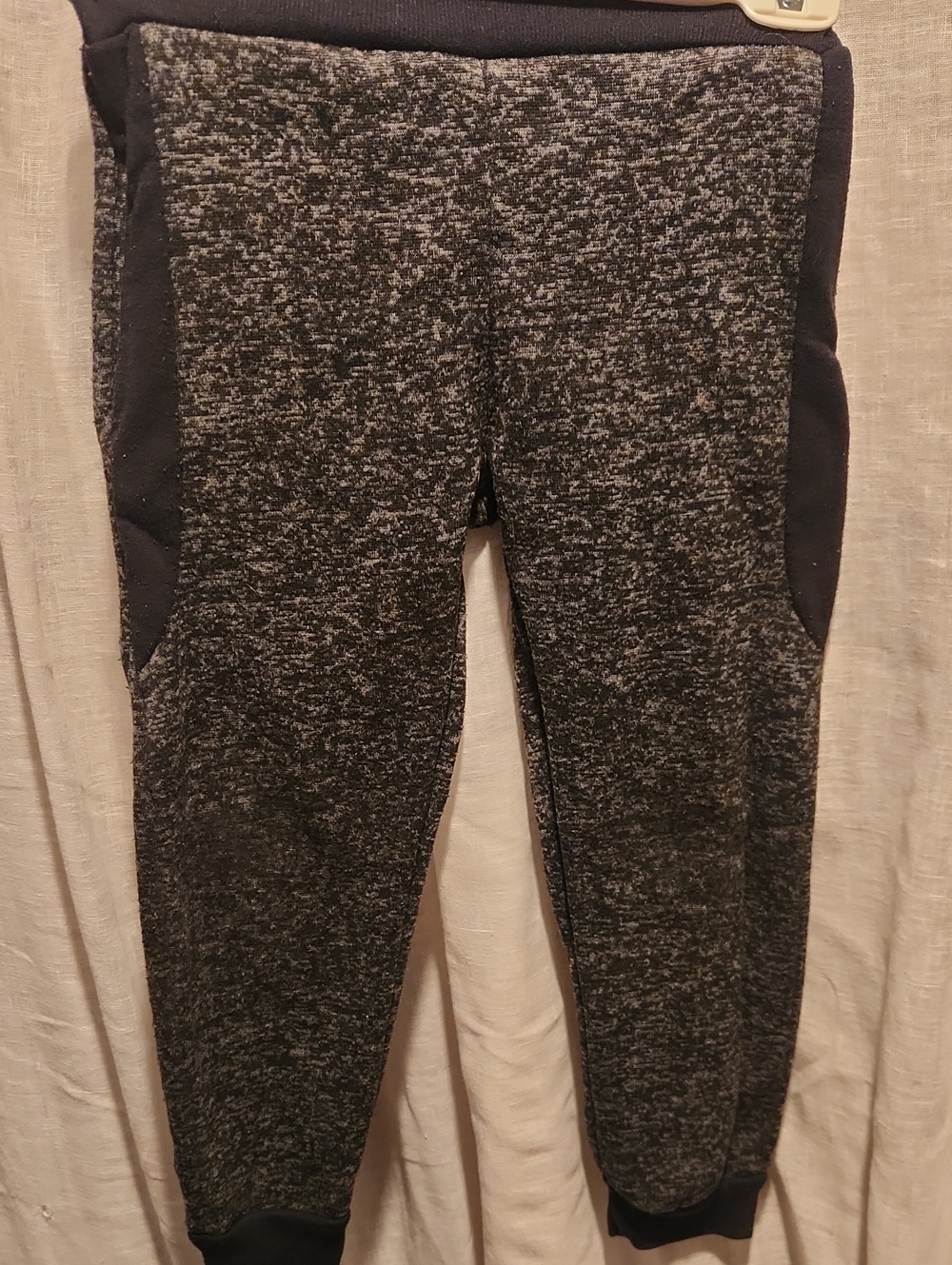 Boys Black & Gray Marbled Jogger Sweatpants